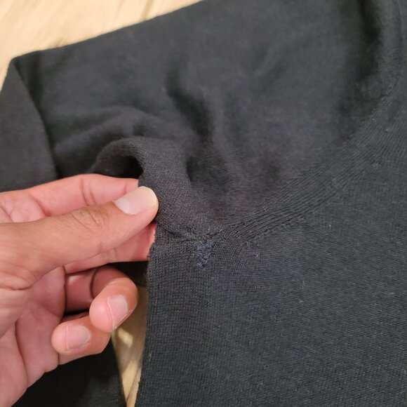 Burberry Brit Sweater Mens XL Cashmere Blend Black Pullover - Picture 10 of 14